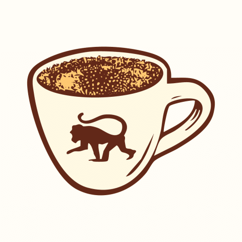 Frothy Monkey Espresso Mug Vinyl Decal